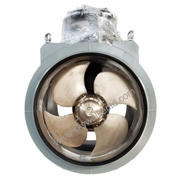 front view of controllable-pitch bow thruster