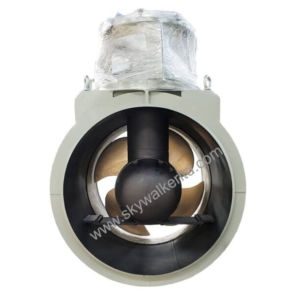 rear view of controllable-pitch bow thruster