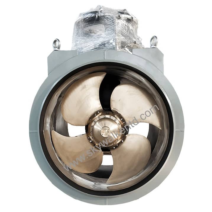 front view of controllable-pitch bow thruster