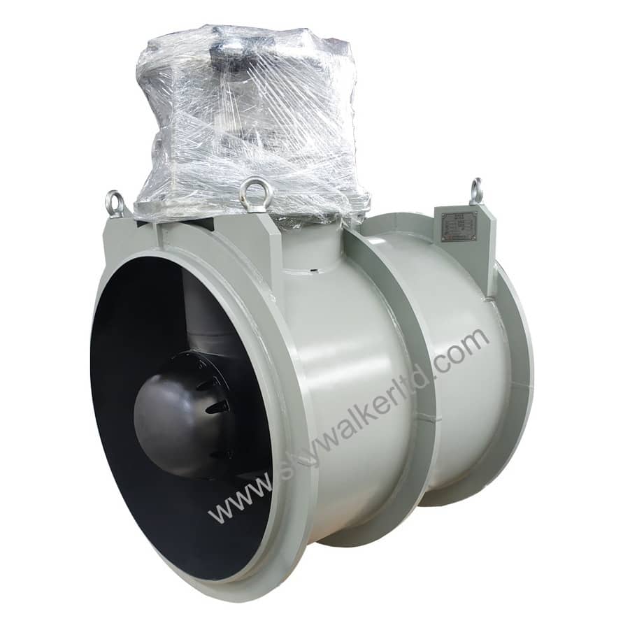 side view of controllable-pitch bow thruster